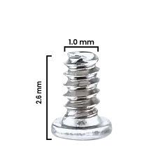 Internal Screw Set (M1.0×2.6mm) For iPhone 12 Pro Max (30 Pack) (Silver) (Service Pack)