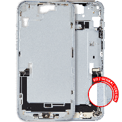 Mid-Frame Housing  W/ Charging Port Flex & Small Parts  For iPhone 15 Plus (EU / Global Version) (Used OEM Pull: Grade C) (Blue)