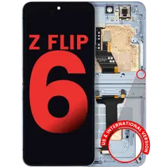 Inner OLED Assembly With Frame Compatible For Samsung Galaxy Z Flip 6 5G (F741) (US & International) (Aftermarket Plus) (Blue)
