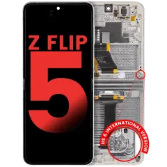 Inner OLED Assembly With Frame Compatible For Samsung Galaxy Z Flip 5 5G (F731) (US & International) (Aftermarket Plus) (Cream)