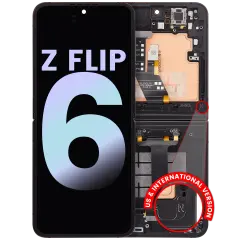 Inner OLED Assembly With Frame For Samsung Galaxy Z Flip 6 5G (US & International) (Service Pack) (Black)