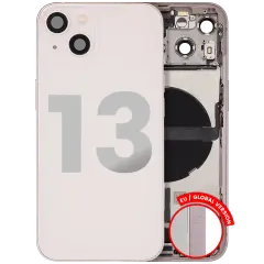 Back Housing W/ Charging Port Flex & Small Parts  For iPhone 13 (EU / Global Version) (Used OEM Pull: Grade A) (Pink)