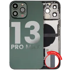 Back Housing W/ Charging Port Flex & Small Parts  For iPhone 13 Pro Max (EU / Global Version) (Used OEM Pull: Grade C) (Alpine Green)