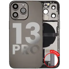Back Housing W/ Charging Port Flex & Small Parts  For iPhone 13 Pro (US Version) (Used OEM Pull: Grade C) (Graphite)
