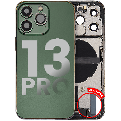 Back Housing W/ Charging Port Flex & Small Parts  For iPhone 13 Pro (US Version) (Used OEM Pull: Grade C) (Alpine Green)