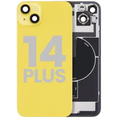 Back Glass w/ MagSafe Magnet & NFC & Flashlight Flex For iPhone 14 Plus (Used OEM Pull: Grade A) (Yellow)