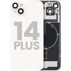Back Glass w/ MagSafe Magnet & NFC & Flashlight Flex For iPhone 14 Plus (Used OEM Pull: Grade A) (Starlight)