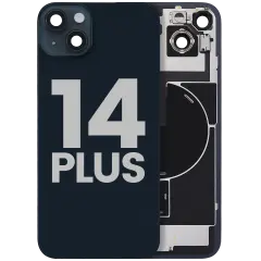 Back Glass w/ MagSafe Magnet & NFC & Flashlight Flex For iPhone 14 Plus (Used OEM Pull: Grade A) (Midnight)