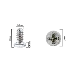 Screw For iPhone 12 Pro / 12 Pro Max (M0.8×1.30×2.1D×0.15T) (30 Pack) (Service Pack)