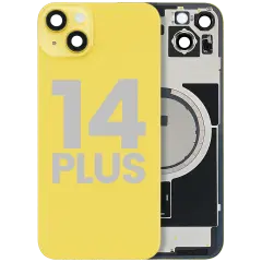 Back Glass w/ MagSafe Magnet For iPhone 14 Plus (Quality - OEM Pull C) (Yellow)