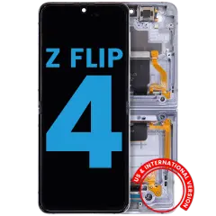 Inner OLED Assembly With Frame Compatible For Samsung Galaxy Z Flip 4 5G (F721) (US & International Version) (Aftermarket) (Blue)