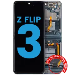 Inner OLED Assembly With Frame Compatible For Samsung Galaxy Z Flip 3 5G (F711) (US & International) (Aftermarket) (Green)
