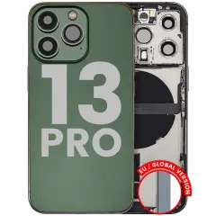 Back Housing W/ Charging Port Flex & Small Parts  For iPhone 13 Pro (EU / Global Version) (Used OEM Pull: Grade B) (Alpine Green)