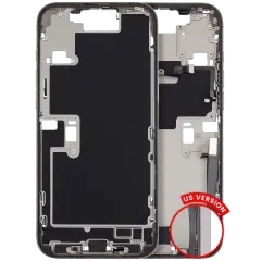 Mid-Frame Housing  W/ Charging Port Flex & Small Parts  For iPhone 16 Pro Max (US Version) (Used OEM Pull: Grade A) (Natural Titanium)