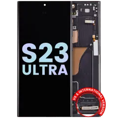 OLED Assembly With Frame For Samsung Galaxy S23 Ultra 5G (US & International) (Service Pack) (Phantom Black)