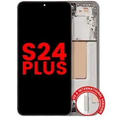 OLED Assembly With Frame Compatible For Samsung Galaxy S24 Plus 5G (US & International Version) (Aftermarket Plus) (Amber Yellow)