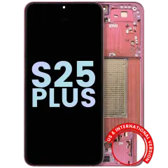 OLED Assembly With Frame For Samsung Galaxy S25 Plus 5G (US & International Version) (Service Pack) (Coral Red)