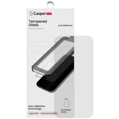 Casper Snap Tempered Glass Compatible For iPhone 15 Pro (Retail Pack) (AR Clear)