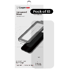 Casper Snap Tempered Glass Compatible For iPhone 15 Pro Max (10 Pack) (AR Clear)