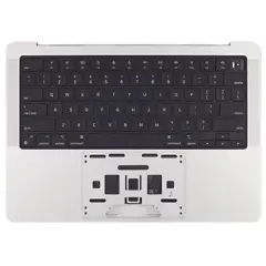 Top Case with Battery and Keyboard For MacBook Pro 14" A2442 (2021) (ISO Israeli) (Genuine OEM) (Silver)