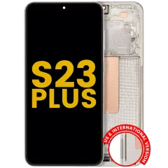 OLED Assembly With Frame For Samsung Galaxy S23 Plus 5G (US & International) (Refurbished) (Cream)