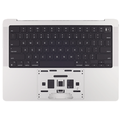 Top Case with Battery and Keyboard For MacBook Pro 14" A2992 (2023) (ISO French) (Genuine OEM) (Silver)
