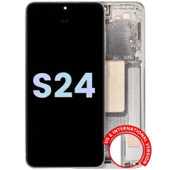 OLED Assembly With Frame For Samsung Galaxy S24 5G (US & International Version) (Service Pack) (Amber Yellow)