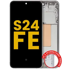OLED Assembly With Frame For Samsung Galaxy S24 FE 5G (US & International Version) (Refurbished) (Gray)