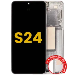 OLED Assembly With Frame For Samsung Galaxy S24 5G (US & International Version) (Refurbished) (Amber Yellow)