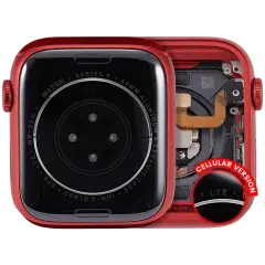 Housing Assembly Compatible For Watch Series 6 (44MM) (Used OEM Pull: Grade A) (Aluminum/Red) (Cellular Version)