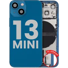 Back Housing W/ Charging Port Flex & Small Parts  For iPhone 13 Mini (US Version) (Used OEM Pull: Grade B) (Blue)