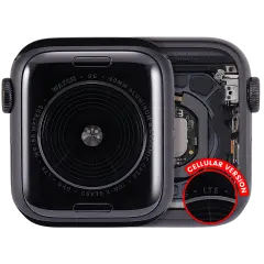 Housing Assembly Compatible For Watch Series SE 1st (40MM) (Used OEM Pull: Grade A) (Aluminum/Space Black) (Cellular Version)