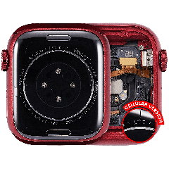 Housing Assembly Compatible For Watch Series 7 (41MM) (Used OEM Pull: Grade A) (Aluminum/Red) (Cellular Version)