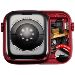 Housing Assembly Compatible For Watch Series 7 (45MM) (Used OEM Pull: Grade A) (Aluminum/Red) (GPS Version)