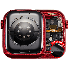 Housing Assembly Compatible For Watch Series 8 (41MM) (Used OEM Pull: Grade A) (GPS Version) (Aluminum / Red)