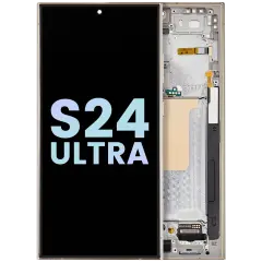 OLED Assembly With Frame For Samsung Galaxy S24 Ultra (Service Pack) (Titanium Yellow)