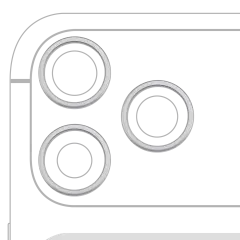 Back Camera Bezel Ring Only For iPhone 17 Pro / 17 Pro Max (Silver) (3 Piece Set)