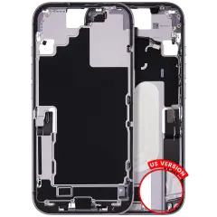 Mid-Frame Housing W/ Charging Port Flex & Small Parts  For iPhone 17 (US Version) (Used OEM Pull: Grade A) (Lavender)