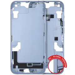 Mid-Frame Housing W/ Small Parts For iPhone 14 (EU / Global Version) (Used OEM Pull: Grade C) (Blue)
