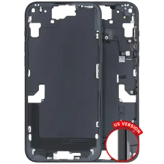 Mid-Frame Housing W/ Small Parts For iPhone 15 Plus (US Version) (Used OEM Pull: Grade C) (Black)