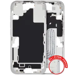 Mid-Frame Housing  W/ Small Parts For iPhone 16 (EU / Global Version) (Used OEM Pull: Grade B) (White)