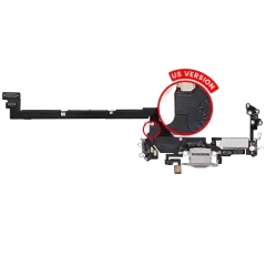 Charging Port Flex Cable For iPhone 17 Pro (Aftermarket Plus) (US Version) (Silver)