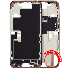 Mid-Frame Housing  W/ Small Parts For iPhone 16 Pro Max (EU / Global Version) (Used OEM Pull: Grade C) (Desert Titanium)