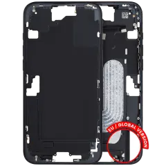Mid-Frame Housing  W/ Small Parts For iPhone 16 Plus (EU / Global Version) (Used OEM Pull: Grade A) (Black)