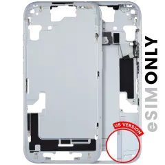 Mid-Frame Housing  W/ Small Parts For iPhone 15 (US Version) (Used OEM Pull: Grade B) (Blue)