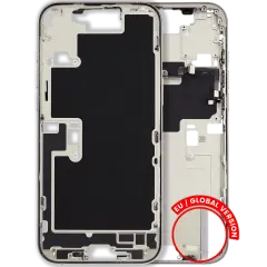 Mid-Frame Housing  W/ Small Parts For iPhone 16 Pro Max (EU / Global Version) (Used OEM Pull: Grade A) (White Titanium)