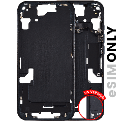 Mid-Frame Housing W/ Small Parts For iPhone 15 (US Version) (Used OEM Pull: Grade A) (Black)