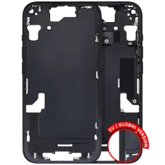 Mid-Frame Housing W/ Small Parts For iPhone 15 (EU / Global Version) (Used OEM Pull: Grade C) (Black)