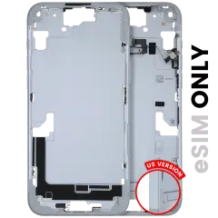 Mid-Frame Housing  W/ Small Parts For iPhone 15 Plus (US Version) (Used OEM Pull: Grade C) (Blue)