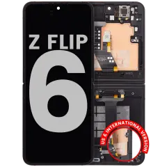 Outer OLED Assembly For Samsung Galaxy Z Flip 6 5G (US & International) (Used OEM Pull: Grade A) (Black)